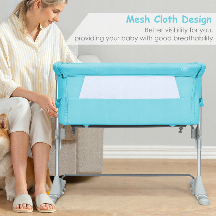 Portable Travel Baby Bassinet Crib with Carrying Bag - Side Sleeper Bed