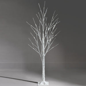 Pre-Lit White Twig Birch Tree with LED Lights for Christmas Holiday Decor