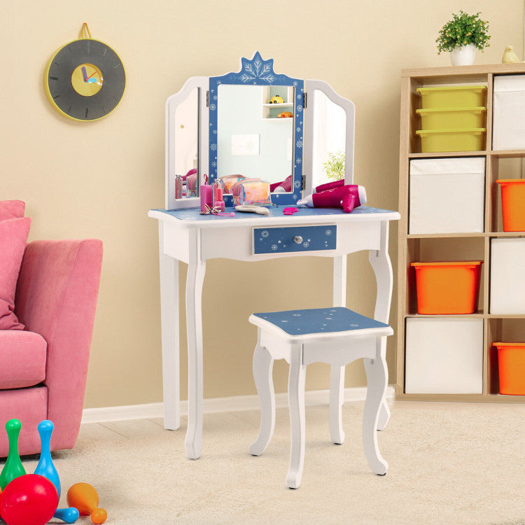 Vanity Set with Mirror for Kids