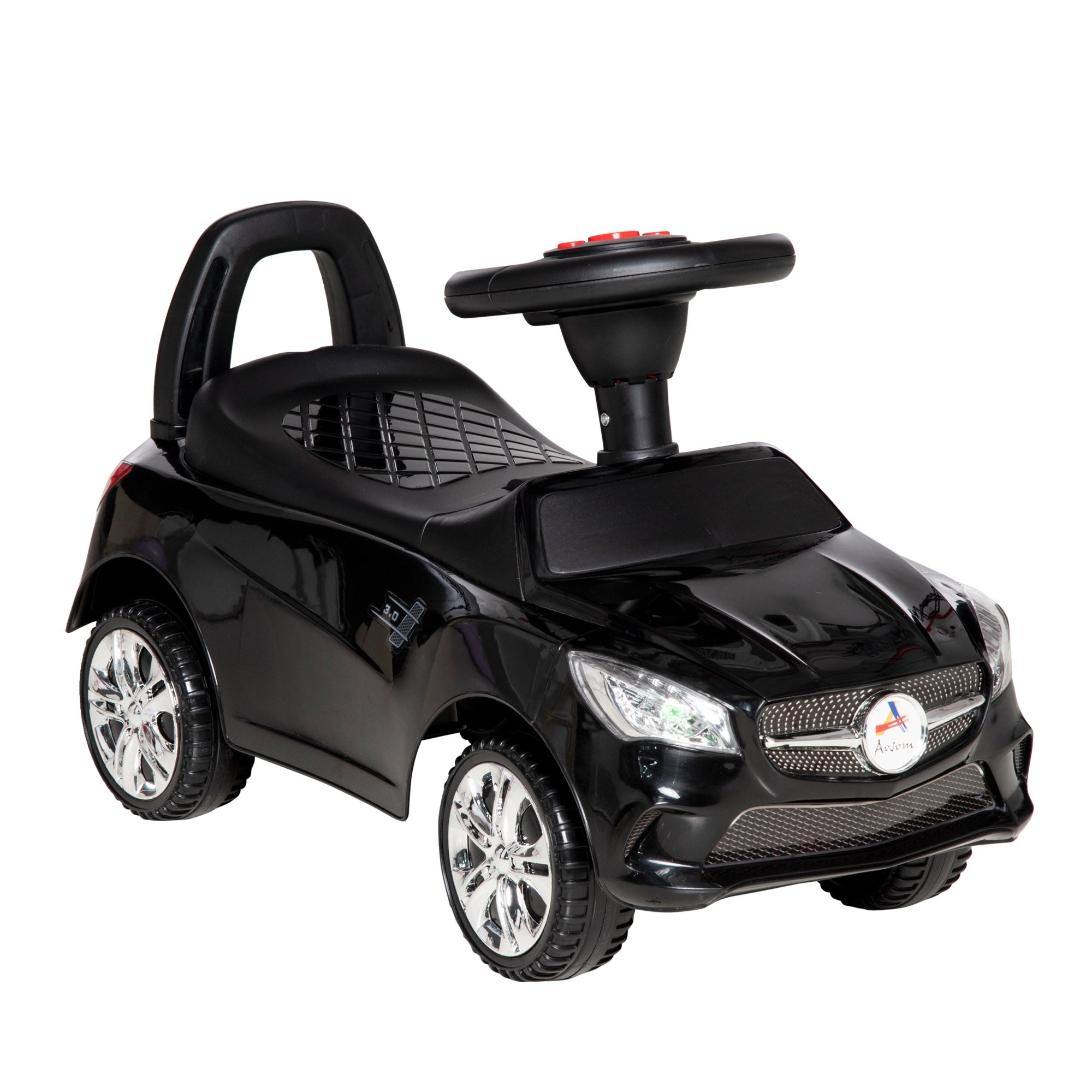 Aosom push car for toddlers with foot-to-floor design and working horn