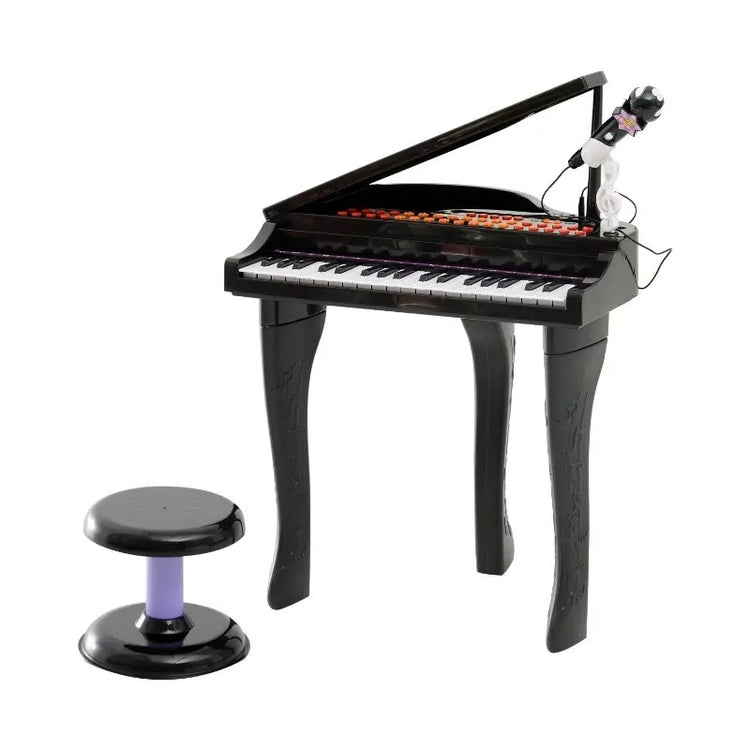 Qaba 37-Key Kids Piano Keyboard with Microphone, Stool, MP3, U-Disk, & Lights for Ages 3-6