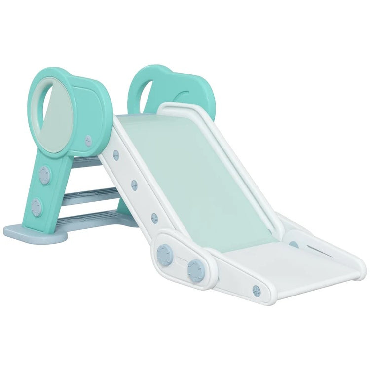 Qaba Indoor Foldable Toddler Slide for Kids Ages 1.5-3 Years - Compact & Fun