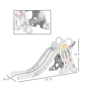 Qaba Kids Indoor Toddler Slide for Ages 1.5-3, Space Toy Playset for Boys & Girls