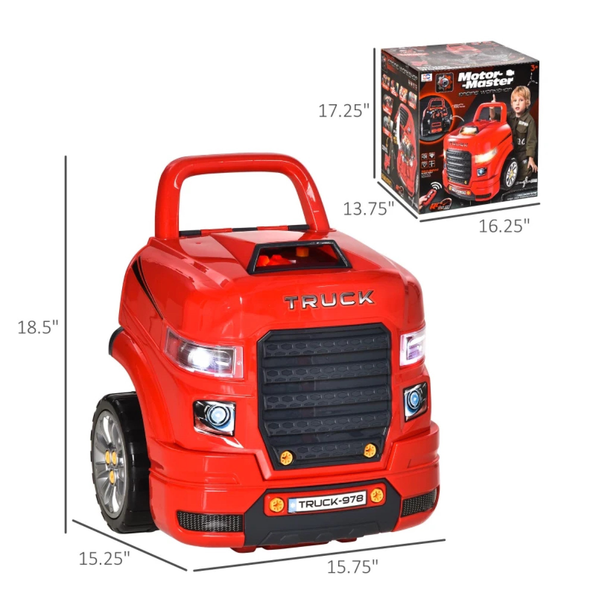 Ride-On Truck Engine Toy Set