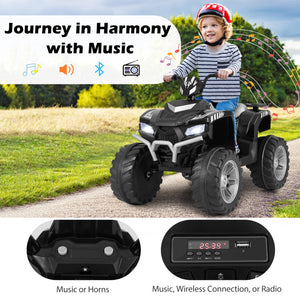 Electric kids quad with anti-slip handlebars