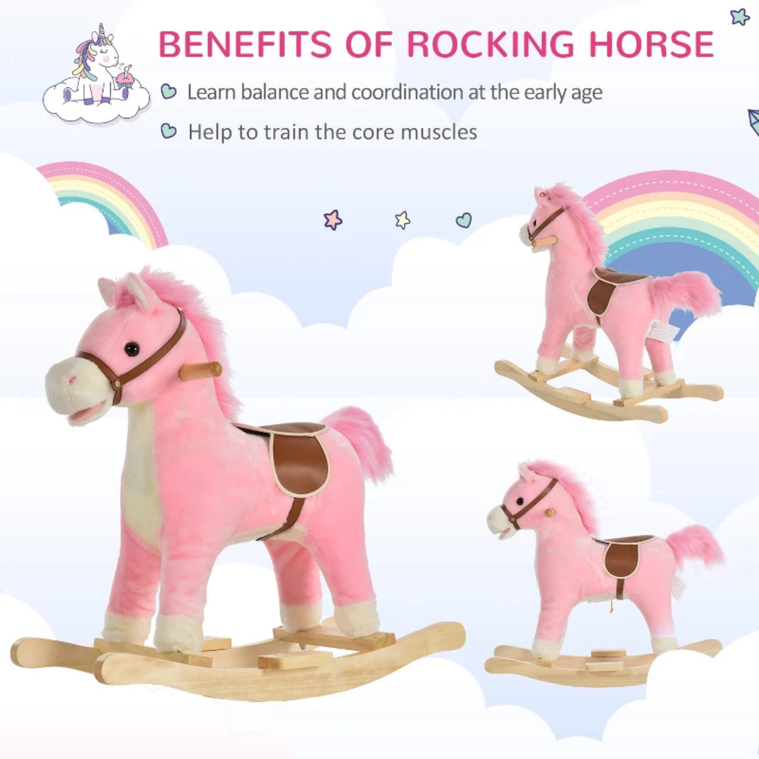 pink rocking horse 3 year old