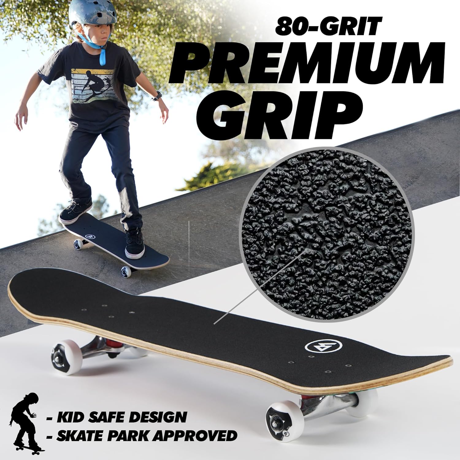 The Ultimate Skateboard for Kids Cruiser Skateboard - Perfect for Beginners and Advanced Skaters, Ice Cream Design