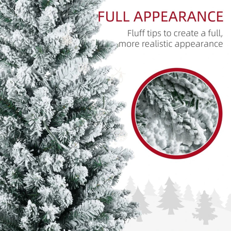 Slim Pencil Christmas Tree - 5ft, 6ft and 7ft Artificial Tree with Warm White LED Lights