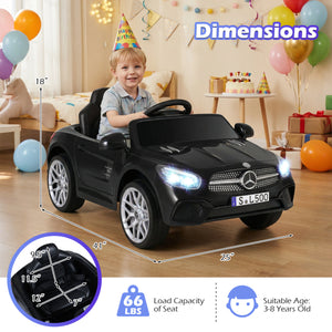 Child with a toy car in a room decorated for a birthday party, with dimensions displayed.
