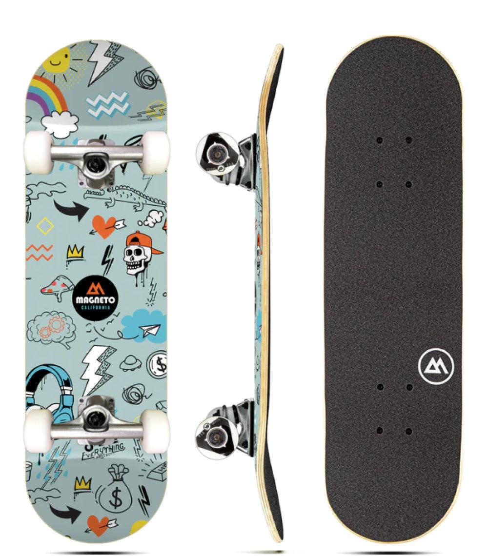 The Ultimate Skateboard for Kids Cruiser Skateboard - Perfect for Beginners and Advanced Skaters, Mashup Design