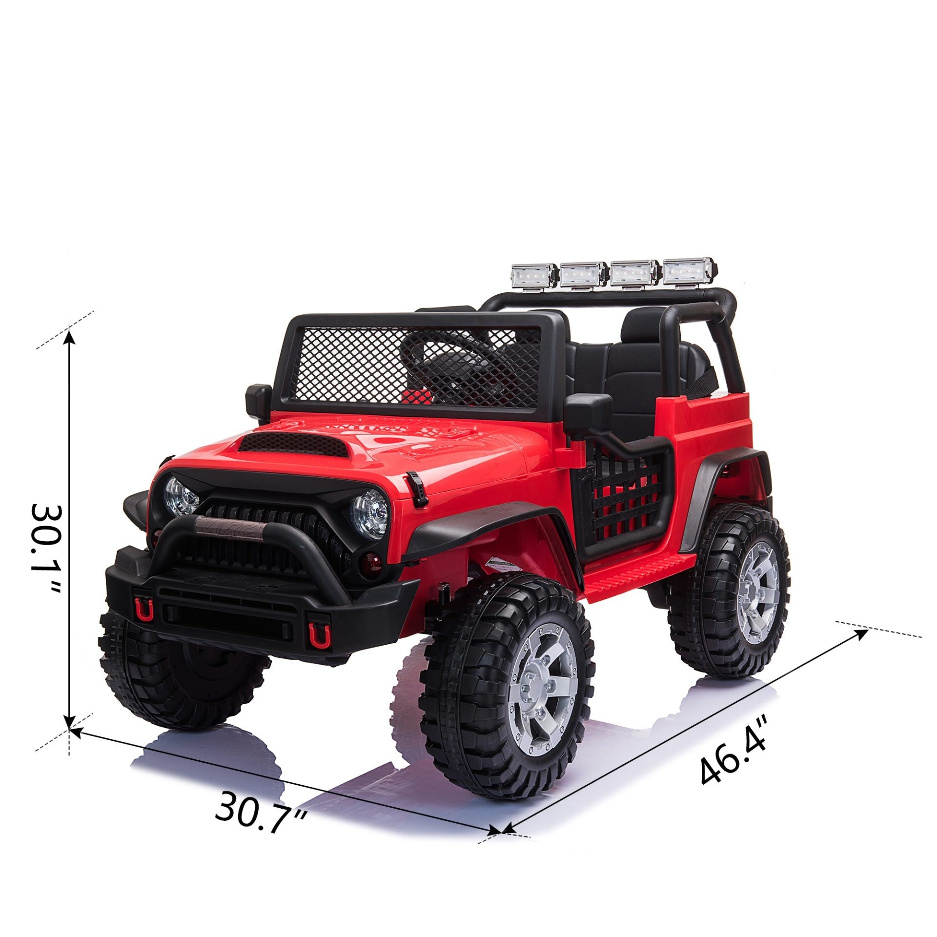 jeep ride on toy, red