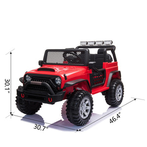 jeep ride on toy, red