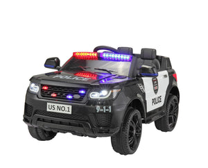 12 volt police car ride on black