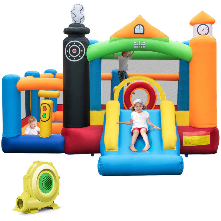 inflatable bounce house with blower