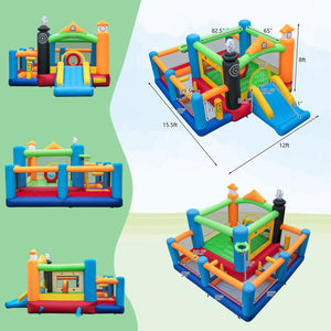 inflatable bounce house with blower