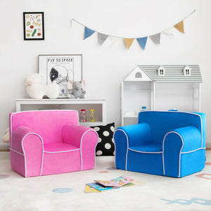 Velvet Upholstered Kids Sofa with High-Quality Sponge – Soft and Durable Seating