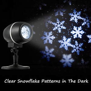 Waterproof Outdoor LED Snowflake Projector Lights with Remote Control for Christmas Decor