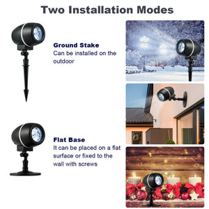 Waterproof Outdoor LED Snowflake Projector Lights with Remote Control for Christmas Decor