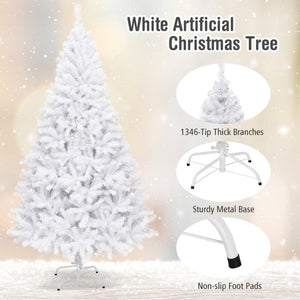 White Christmas Tree - Metal Stand Included - Festive Holiday Decor