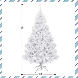 White Christmas Tree - Metal Stand Included - Festive Holiday Decor