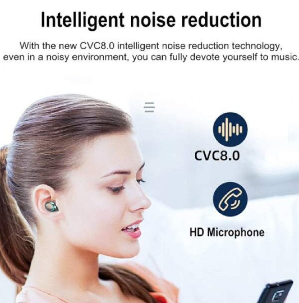 Wireless Earphone Mic Headphone Bass Stereo Noise Cancelling Headset F9 Earphones 5.3 9D Sound Wireless Earbuds  Touch Waterproof Digital LED Display In-ear Earbuds Handsfree Hifi Headset