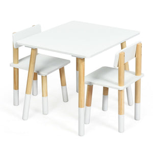 Wooden Kids Table and 2 Chairs Set – Durable Furniture for Play and Learning