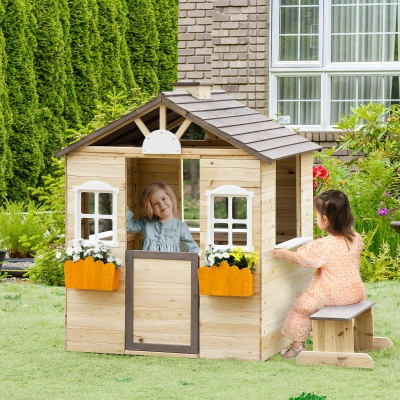 Kids Wooden Playhouse Toy