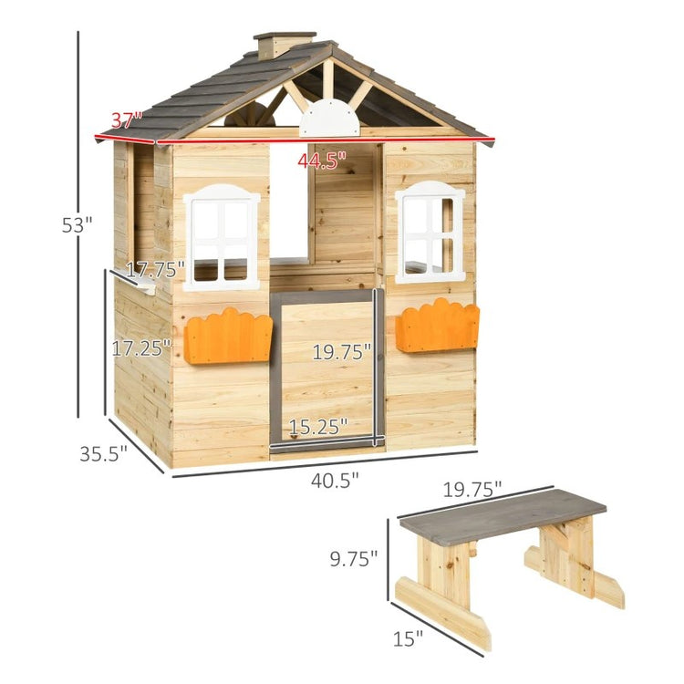Kids Wooden Playhouse Toy