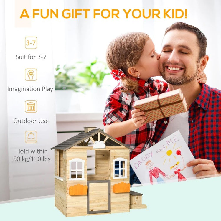 Kids Wooden Playhouse Toy