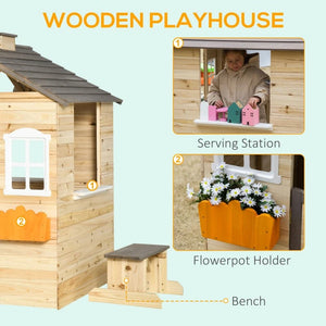 Kids Wooden Playhouse Toy