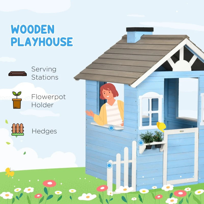 Kids Wooden Playhouse Toy