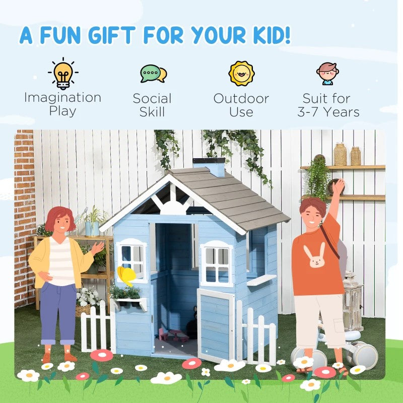 Kids Wooden Playhouse Toy