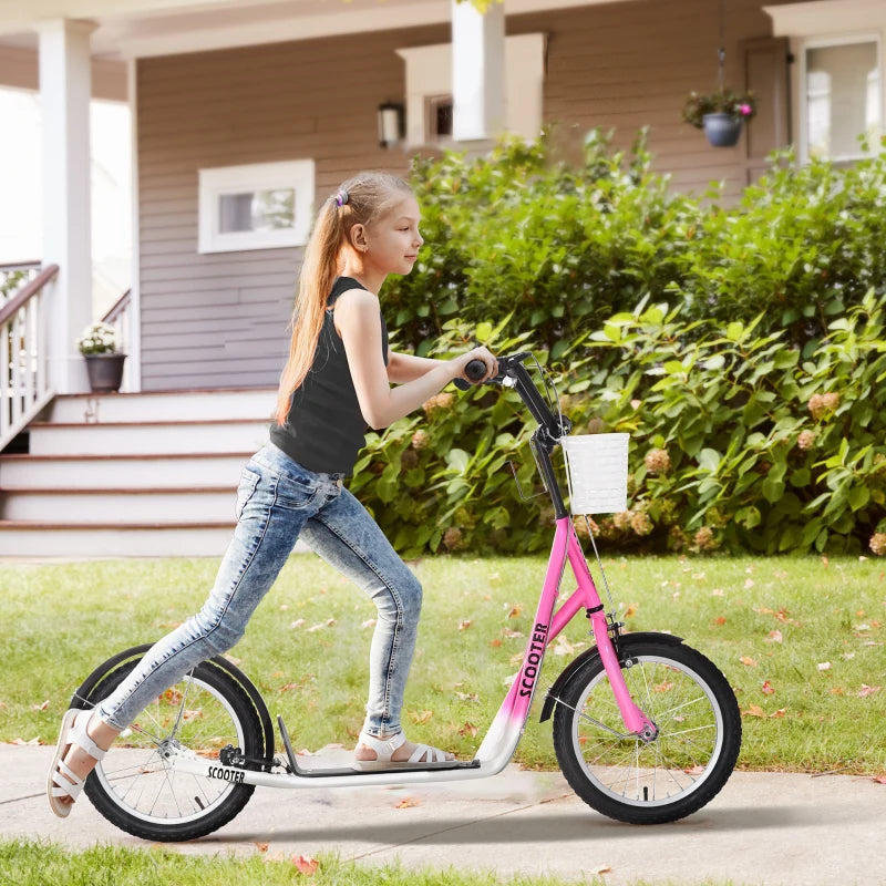 Youth Kick Scooter with Basket