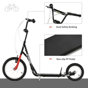 Youth Kick Scooter with Dual Brakes & Adjustable Handlebar