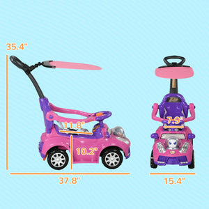 Adjustable canopy positioned over toddler seat