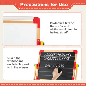 Children's art easel with alphabet board for early education