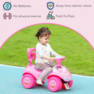 Ride-on car with lights and horn
