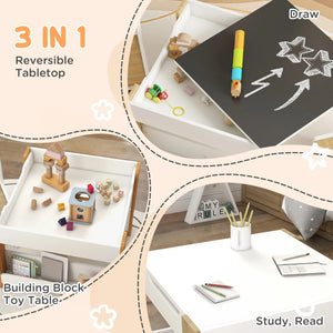 Art table for kids with storage