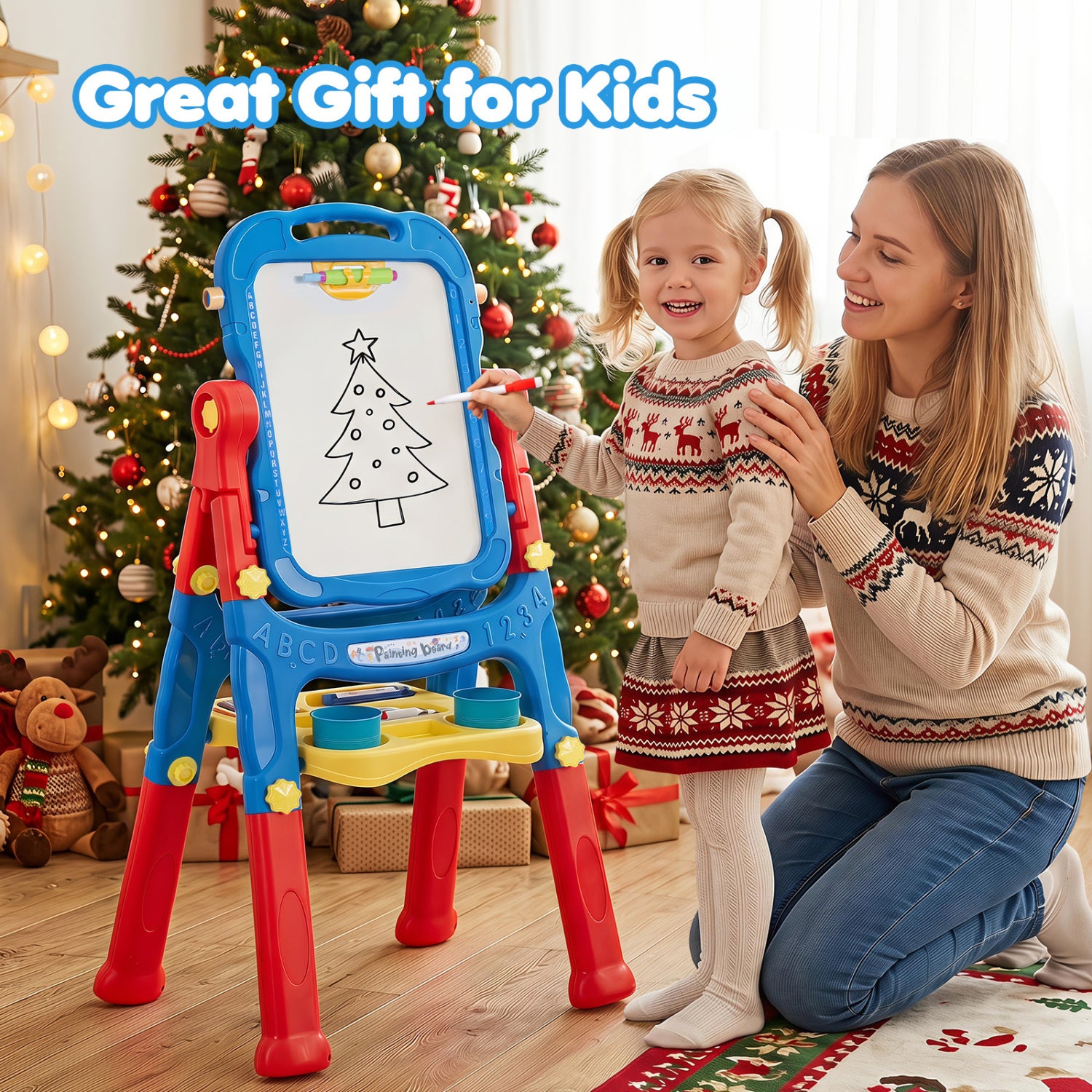 Convertible kids art table for drawing and educational activities2