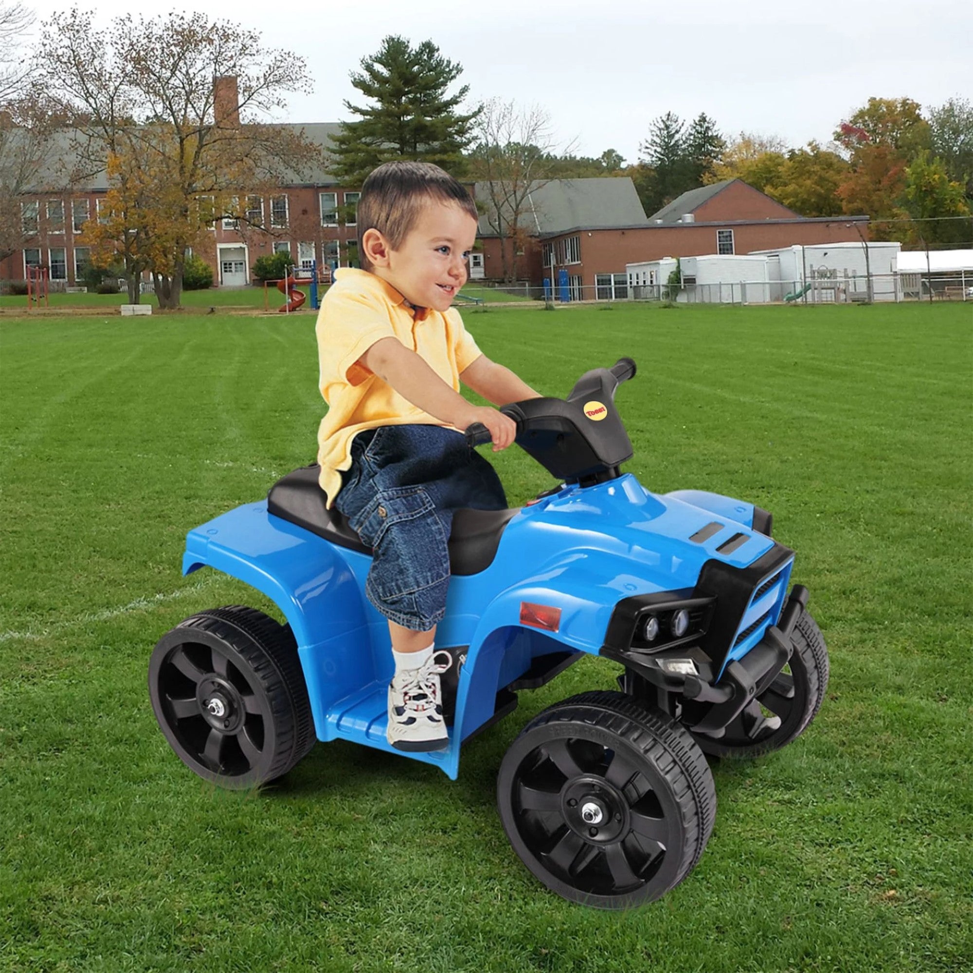 Tobbi 6V Electric Kids Ride On ATV Quad, Battery Powered 4 Wheeler Ride On Toy Car - Toys Ride, Children's Toy ATV Blue