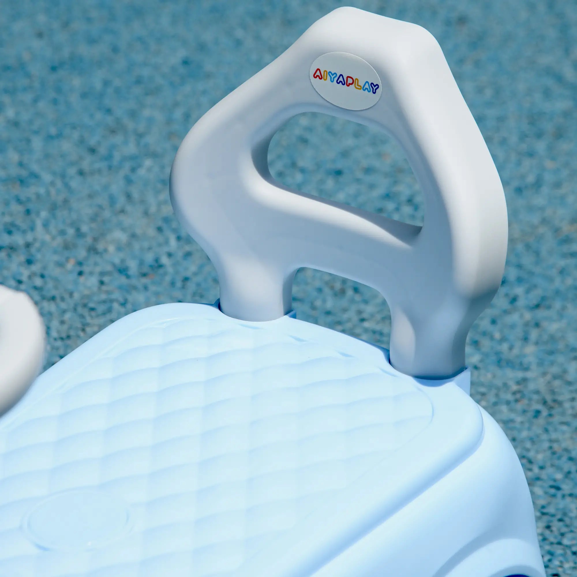 Close-up of foot-powered design for active play