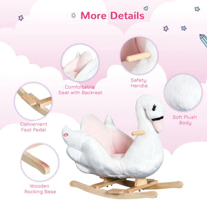 Baby ride-on rocking toy with safety strap