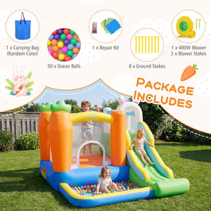 Inflatable bounce house for backyard parties