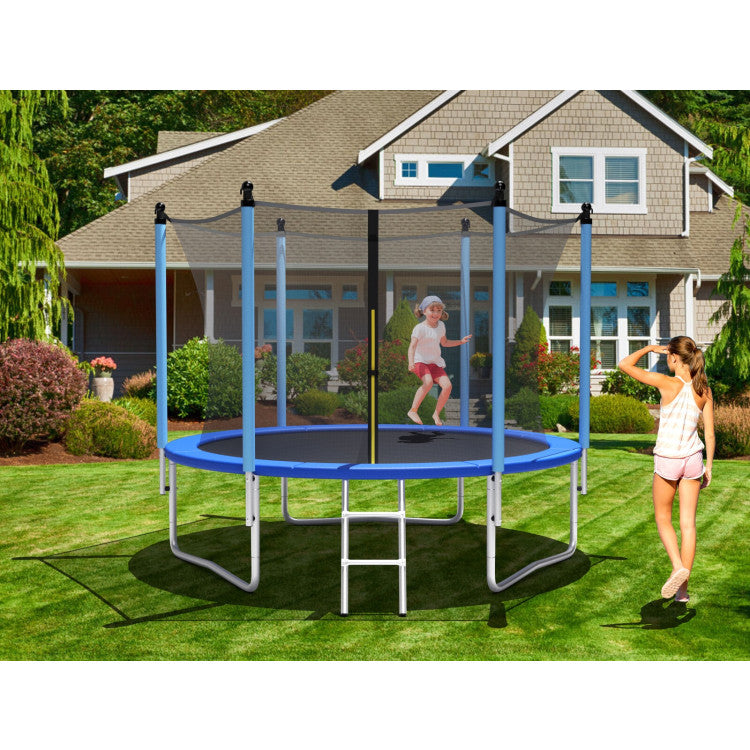 Round trampoline for backyard fun