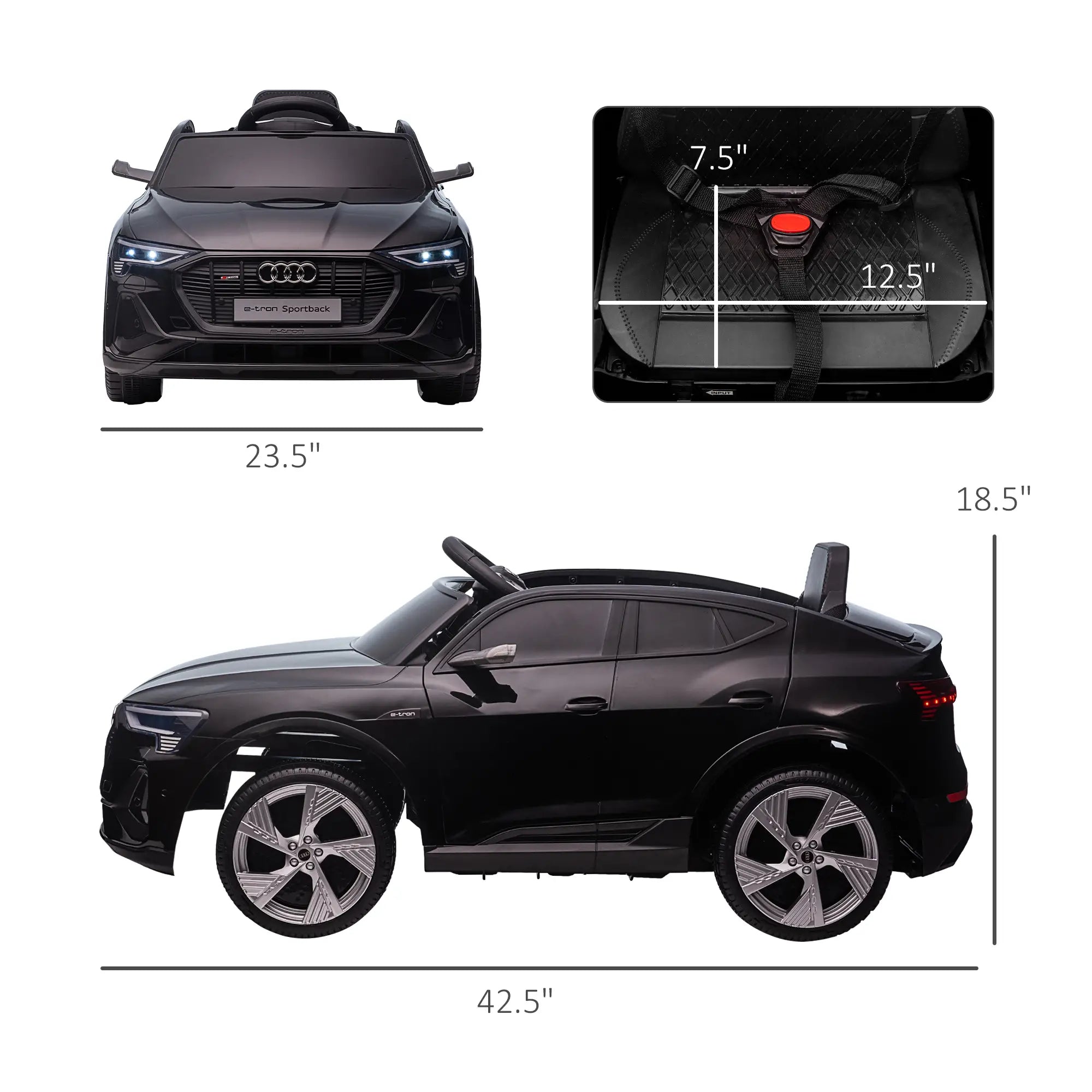 Audi ride-on sports car toy alternative to barbie with jeep style cars