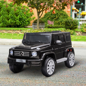 Black Mercedes Benz G500 ride-on kids SUV toy alternative to Barbie Wrangler