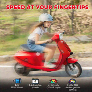 Battery powered motorcycle for kids outdoor riding