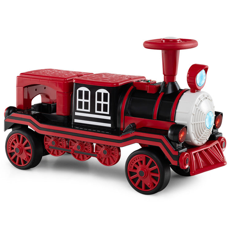 battery powered train ride on with removable chair