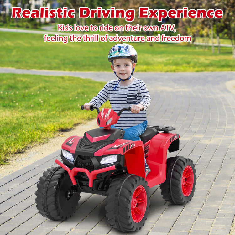 Battery powered kids ATV with LED headlights