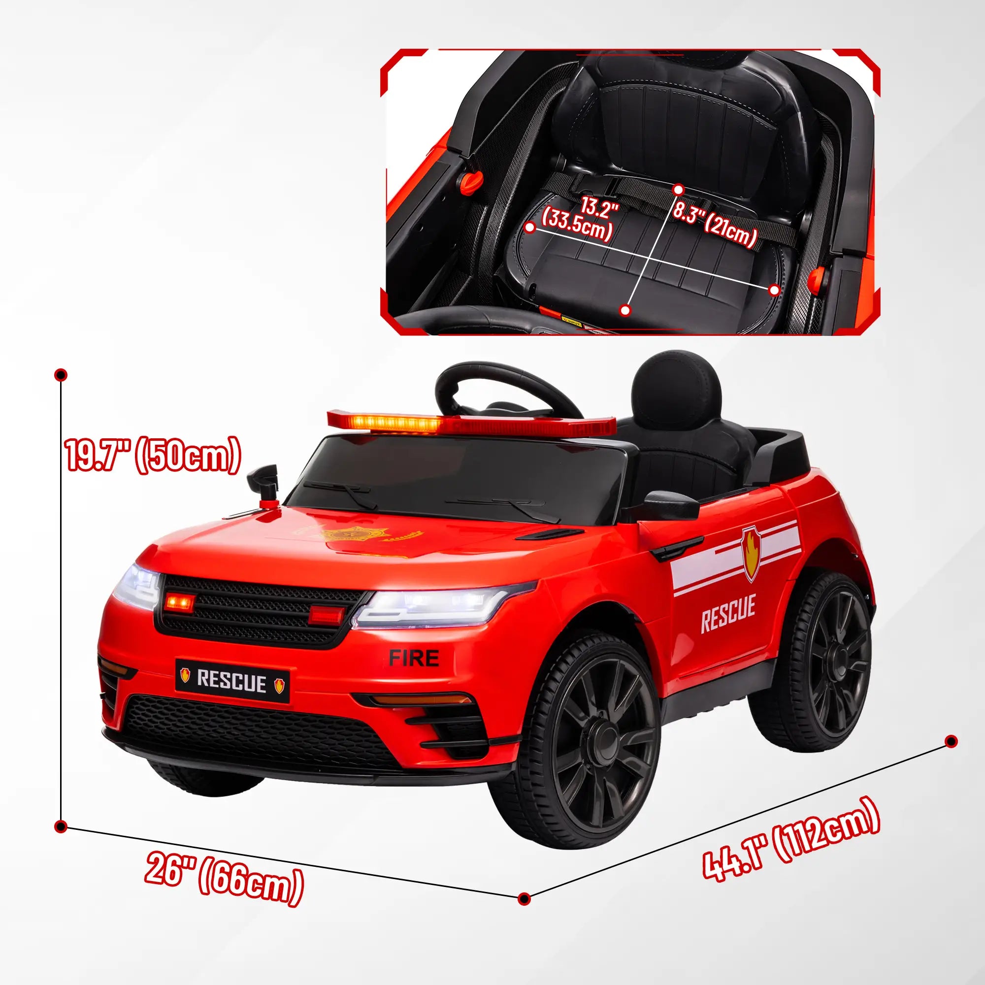 Battery powered ride-on police car for kids